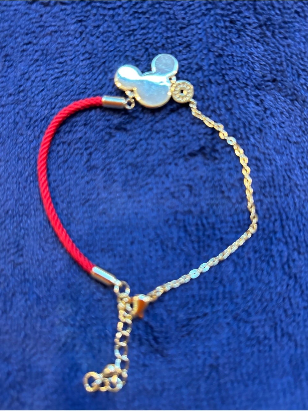 Disney Red Crystal Mouse-Silhouette Bracelet with Gold Accents - Picture 5 of 5